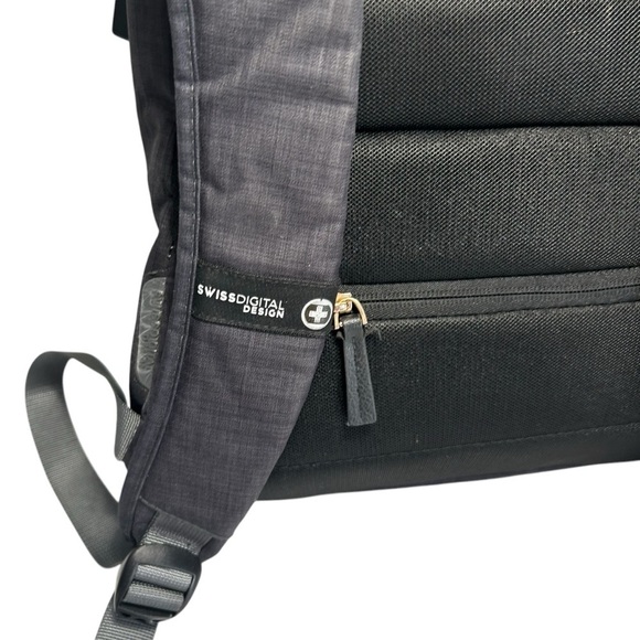Swiss Digital Micro Business Backpack With Laptop Pocket Gray - Picture 5 of 14